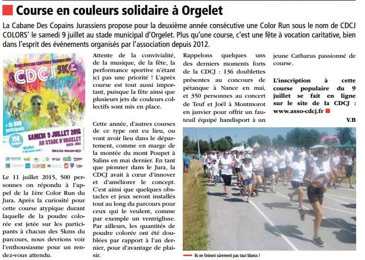 Annonce Color Run