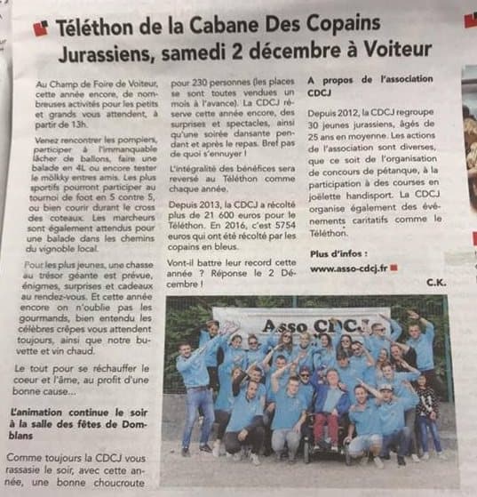 Annonce Telethon 2017